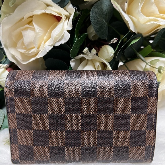 Louis Vuitton Damier Ebene Canvas Alexandra Wallet authentic vintage PRE-OWNED - Picture 12 of 17